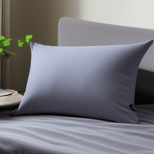 Memory foam pillow in bed