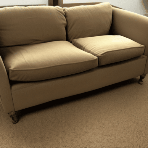 A reupholstered couch