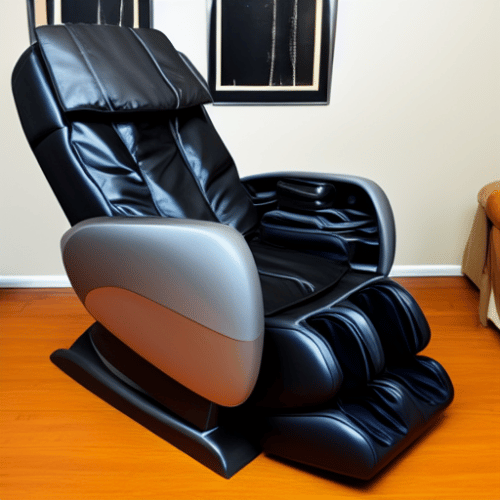 a black massage chair