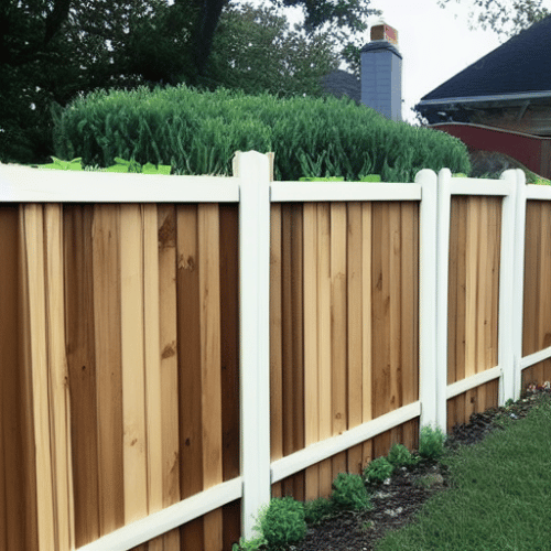 wooden fence with unfinished painting