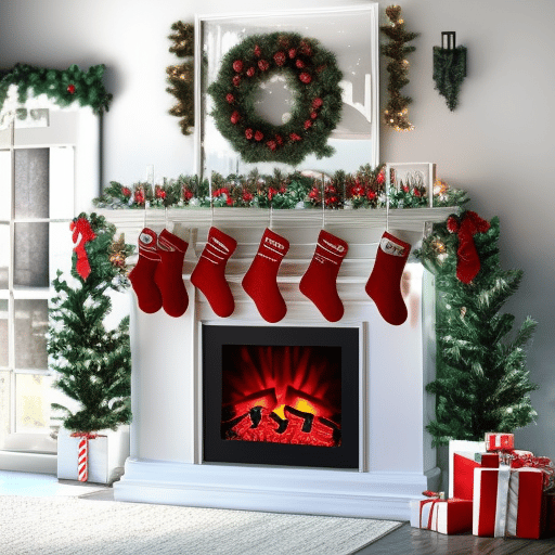 how to decorate an electric fireplace for christmas