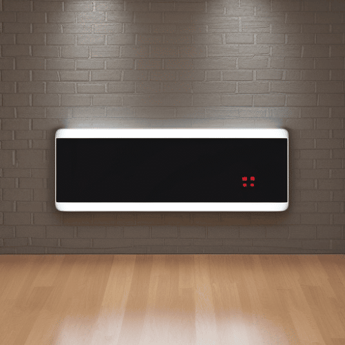 a device on the wall with spotlights