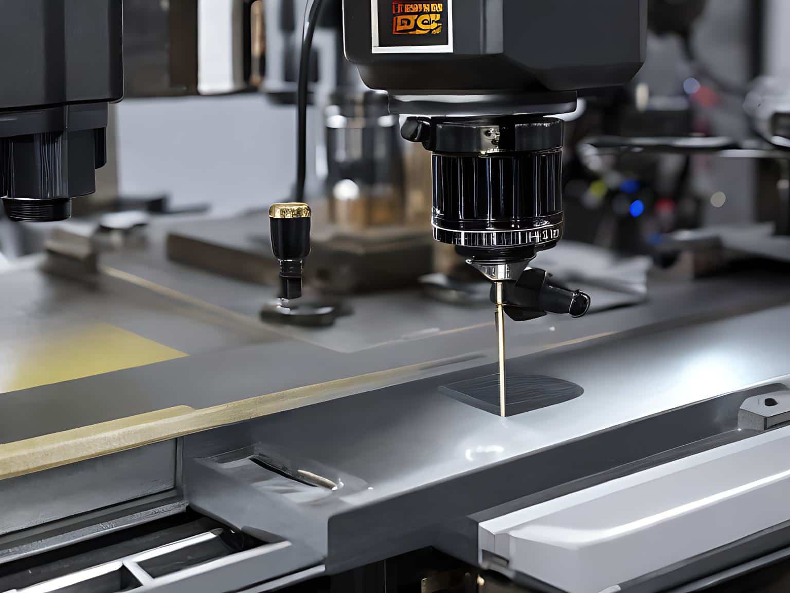 a machine boring to the plank