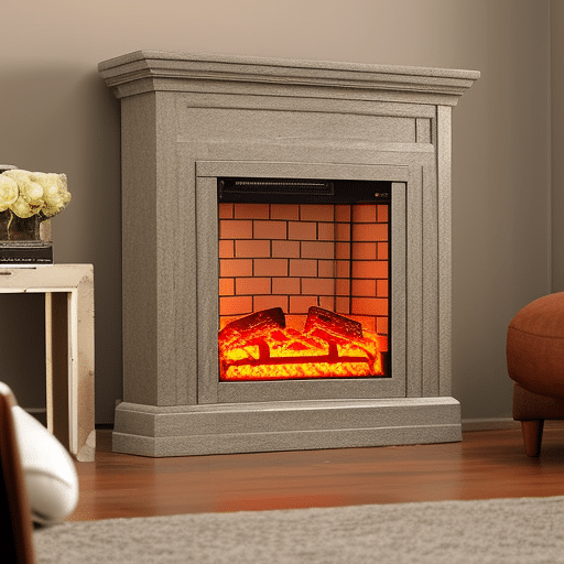 a modern fireplace