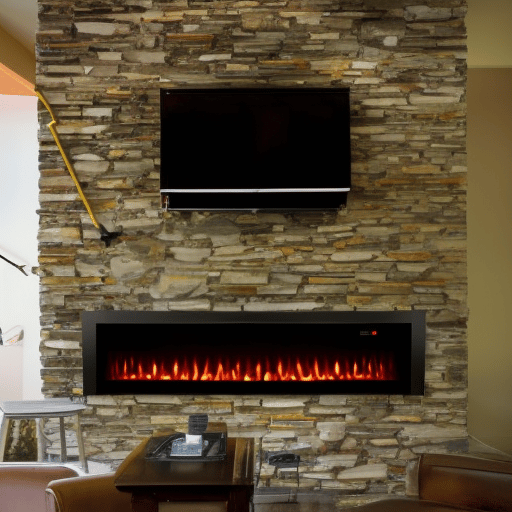 how far should an electric fireplace be from the tv