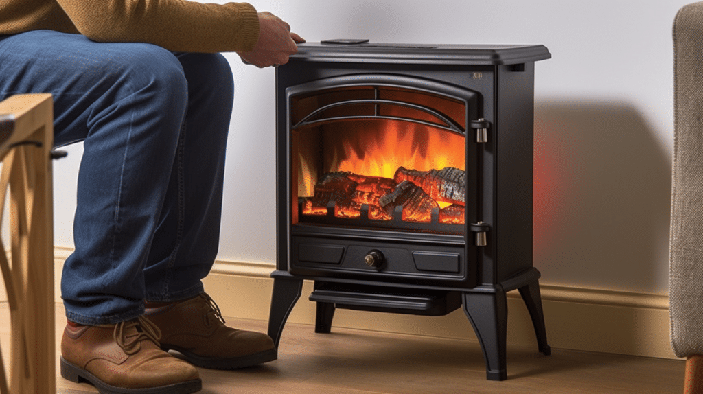 testing an electric log burner