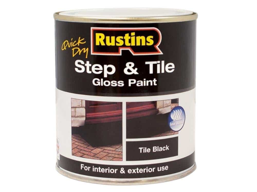 Rustins Step & Tile Paint Black 250ml